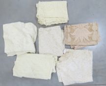 7 Quaker & Other Lace Tablecloths