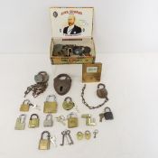 Collection of Vintage & New Padlocks, Some Keys