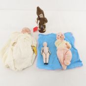 4 Antique Bisque and Composition Dolls