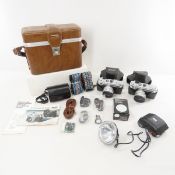 2 Vintage Yashica Electro 35mm Film Cameras w/Case