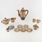 Japanese Satsuma style tea set & more