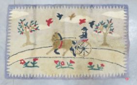 Antique Amish Hooked Rug
