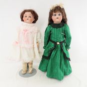 2 Pre-1921 RE Nippon Bisque Head Dolls