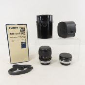 Canon FD SSC 50mm f/3.5 Macro Lens + Ext Tube