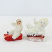 Vintage Hertwig Germany Snow Baby on sled