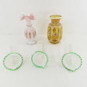 Fenton Epergne's and 2 Fenton Vases