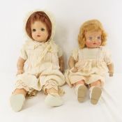 2 Antique Horsman Composition & Cloth Baby Dolls