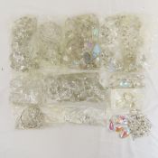 Sorted Bags of Antique Glass Prisms & Bobeches