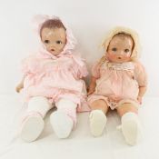 2 Antique Ideal Composition & Cloth Baby Dolls