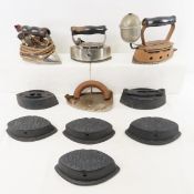 Collection of Antique Sad Irons & Other