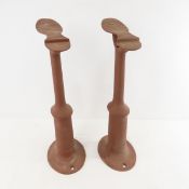 2 Vintage Cast Iron Shoe Shine Stands