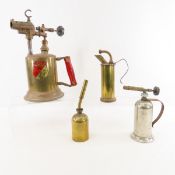 4 Vintage Brass & Other Torches, Clayton Lambert