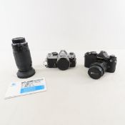 2 Nikon FM 35mm Film Cameras