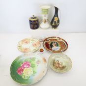 German & Bavarian Pottery Vases, plates, bowl