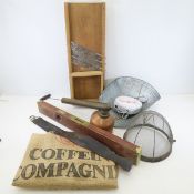 Vintage Cabbage Slicer, Level, Coffee Bag & More
