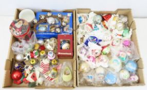 Vintage & Modern Christmas Ornaments; Blown Glass