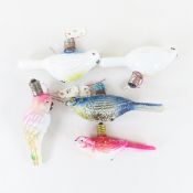 5 Vintage Bird Figural Light Bulbs