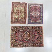 3 Vintage Hand Knotted Oriental Rugs