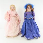 Antique German & A. Marseilles Bisque Head Dolls
