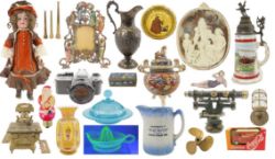 3-12 Antique, Cameras, Brass, Dolls & Collectibles