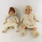 2 Madame Alexander Composition & Cloth Baby Dolls