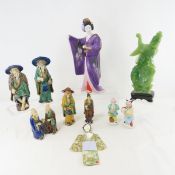 Antique Chinese Mudman figures & other figurines