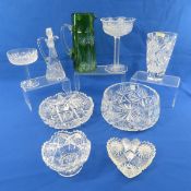 9 Pieces American Brilliant Cut & EAPG Glass