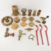 Collection Of Brass Fire Hydrant Caps & Fittings