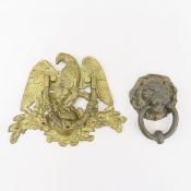Cast Metal Eagle door knocker & Lion door knocker