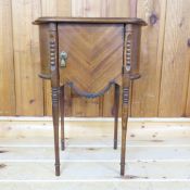 Antique Walnut Humidor Smoking Stand