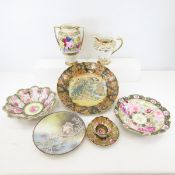 Royal Satsuma style tray & Nippon bowls & vases