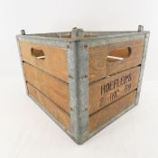 Vintage Hoefler's Wood Milk Bottle Crate