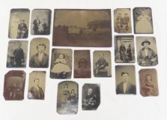 18 Antique Tin Type Portraits
