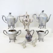 Meriden Company Pewter 4 piece coffee/tea set