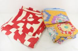 2 Antique Hand Pieced & Quilted Quilts