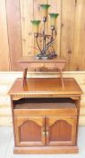 TV Console Stand, Step Stool, Replica Tiffany Lamp