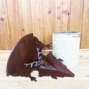 Victorian Style Corner Shelf, Early Red Wing Crock