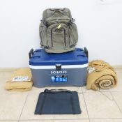 Vintage Morsan Tarp, Igloo Cooler & Sleeping Bag