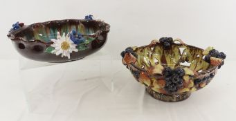 Vintage Liezen & Other Pottery Majolica Bowls