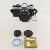 Nikon FE2 35mm Film Camera w/ 28mm f/3.5 Lens