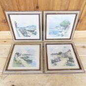 4 Vintage Watercolor Prints by Nicolas Markovitch