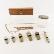 Collection of Vintage Whistles, Nautical & Other