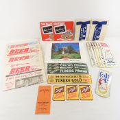 Colt Bow Ties, Grain Belt Placemats & Breweriana