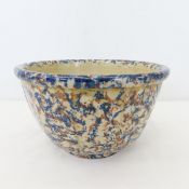 Red Wing Spongeware Advertising Bowl CHAS. BLOCK