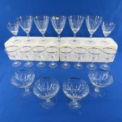 German Laurel Leaf Silver Rim Clear Glassware