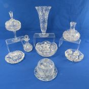 8 Pcs Early American Pattern & Cut Glass