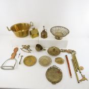 Vintage Brass Fruit Bowl, Wind Chime, Bank & More