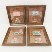 4 Framed Collector Coin Boards