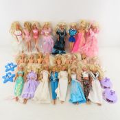 20+ 1980-2000's Barbie Dolls-Blonde - some stands