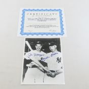 Joe DiMaggio And Mickey Mantle Autographed Photo